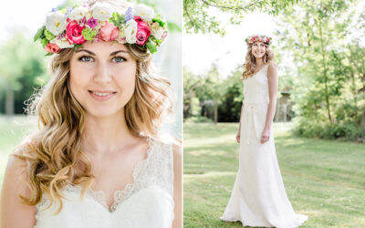 Bohemian-Hochzeit – Unser Brautkleid bei professionellem Fotoshooting!