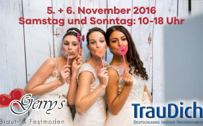 Trau Dich! 2016 – Die Hochzeitsmesse – 05. / 06. November in Köln – Besuchen Sie uns!